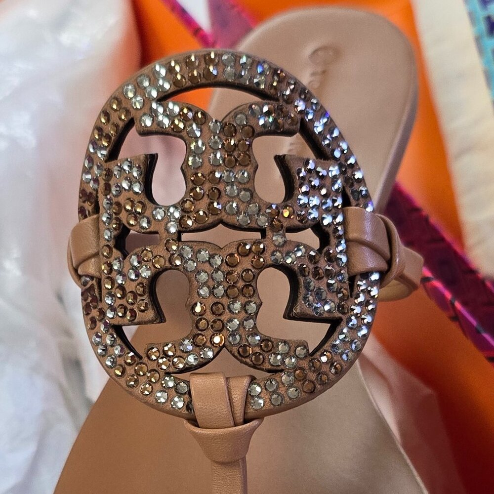 Tory Burch Crystal Miller Sandal Style 73953 Carmen Tan